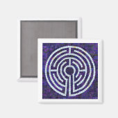 LABYRINTH VIII Magnet Carré - Blanc (Recto/Verso)