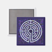 LABYRINTH VIII Magnet Carré - Violet (Recto/Verso)