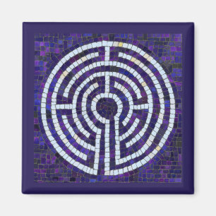 LABYRINTH VIII Magnet Carré - Violet