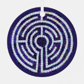 LABYRINTH VIII Metal Circle-Ornament Metalen Ornament (Achterkant)