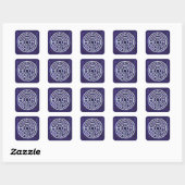 LABYRINTH VIII Stickers petit Carré - Violet (Feuille)