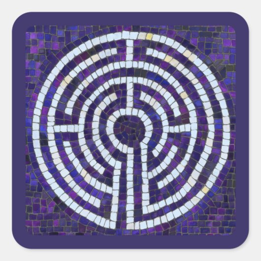 LABYRINTH VIII Stickers petit Carré - Violet (Devant)