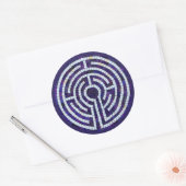 LABYRINTH VIII Stickers ronds - Violet (Enveloppe)