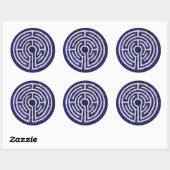 LABYRINTH VIII Stickers ronds - Violet (Feuille)