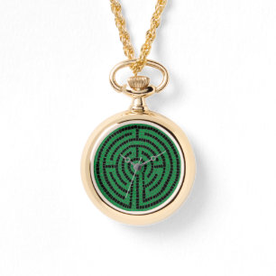 LABYRINTH XI Gouden halsketting horloge