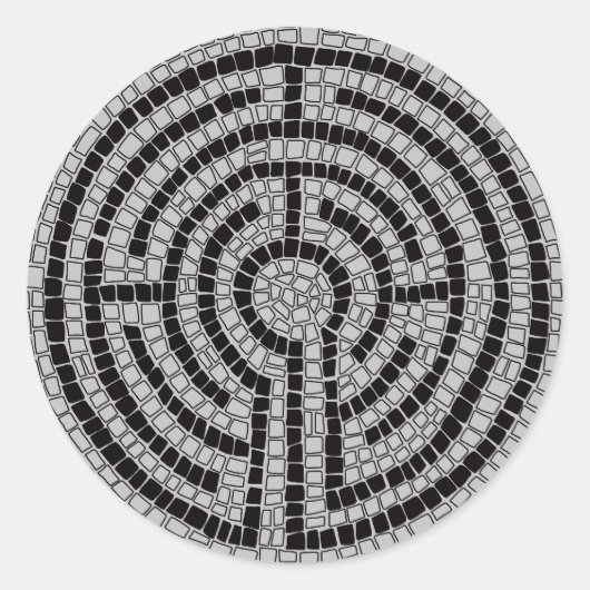 LABYRINTH XVII Grand Stickers Rond (Devant)