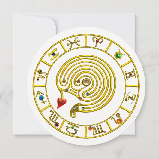 LABYRINTHE ASTRAL CARTE DU ZODIAQUE OR Astrologie (Devant)