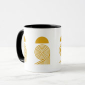 Labyrinthe de Lumière – Mug Soleil et Spirale Doré (Devant gauche)
