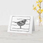 Labyrinthe de pluvier sifflant et carte de voeux (Fleur jaune)