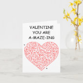 Labyrinthe du cœur - Carte de la Saint-Valentin (Fleur jaune)