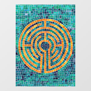 LABYRINTHE II Autocollant pour fenêtre 8x11