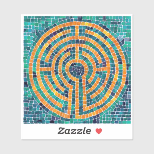 LABYRINTHE II Autocollant vinyle 4x4 (Feuille)