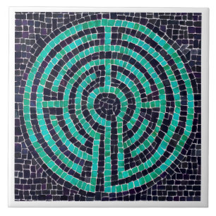 LABYRINTHE III Carreau en céramique 6x6 - Blanc