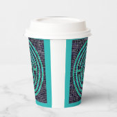 LABYRINTHE III Gobelets en papier - Turquoise (Gauche)