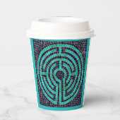 LABYRINTHE III Gobelets en papier - Turquoise (Verso)