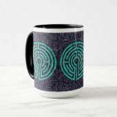LABYRINTHE III Grand Mug Noir Combo (Devant gauche)