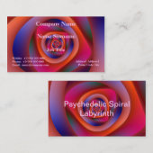 Labyrinthe spirale psychédélique Carte de visite c (Devant / Derrière)