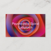Labyrinthe spirale psychédélique Carte de visite c (Dos)