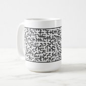 Labyrinthe sur un mug Mug drôle (Devant gauche)