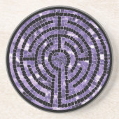 LABYRINTHE VI Dessous de verre en grès - Noir (Devant)