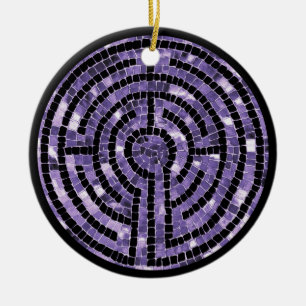 LABYRINTHE VI Ornement en cercle en céramique