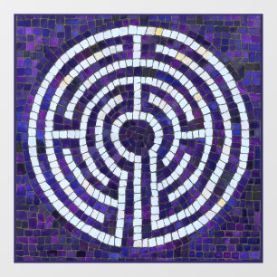 LABYRINTHE VIII Autocollant pour fenêtre 12x12