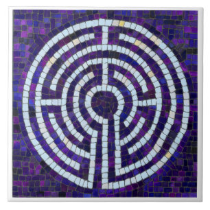 LABYRINTHE VIII Carreau en céramique 6x6 - Blanc