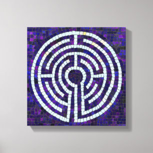 LABYRINTHE VIII Toile emballée 12x12 pouces (Profo