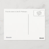 Lac 22, Washington carte postale (Dos)