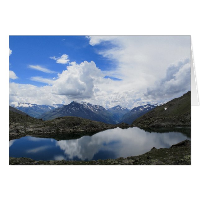 Lac alpin et nuages (Devant horizontal)