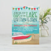 Lac Anniversaire Invitation Vitesse Bateau Lac Pêc (Debout devant)