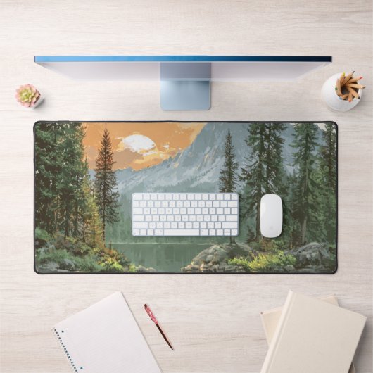 Lac au coucher de soleil (Bureau 1)