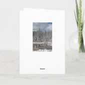 Lac avec carte de voeux photo blanche neige (Dos)