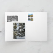 Lac avec carte de voeux photo blanche neige (Intérieur)