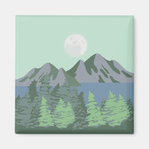 Lac Bleu & Lune Magnet