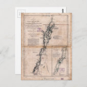 Lac Champlain Lac George Carte de la pointe de la  (Devant / Derrière)