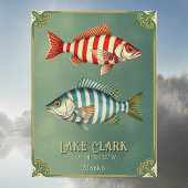 Lac Clark Alaska USA Poisson nautique Carte postal