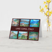 Lac Como, Italie - carte de voeux (Fleur jaune)