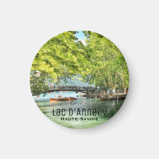 Lac d’Annecy, Magnet rond Haute-Savoie (Devant)