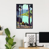Lac D'Annecy Haute Savoie France Travel Poster Art (Bureau à domicile)