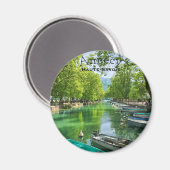 Lac d'Annecy, Magnet rond Haute-Savoie (Recto/Verso)