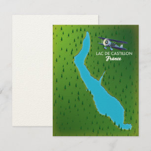 Lac de Castillon carte de France