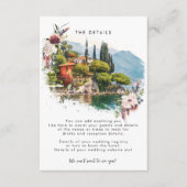 Lac de Côme Italie - Carte d'information mariage é (Devant)