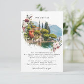 Lac de Côme Italie - Carte d'information mariage é (Debout devant)