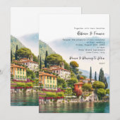 Lac de Côme, Italie faire-part de mariage pittores (Devant / Derrière)