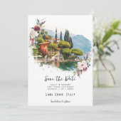 Lac de Côme Italie floral enregistrer la carte dat (Debout devant)