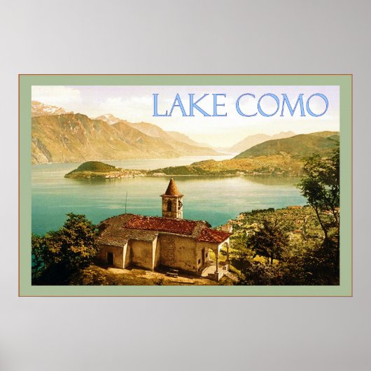 Lac de Côme ~ Poster Vintage voyage (Devant)
