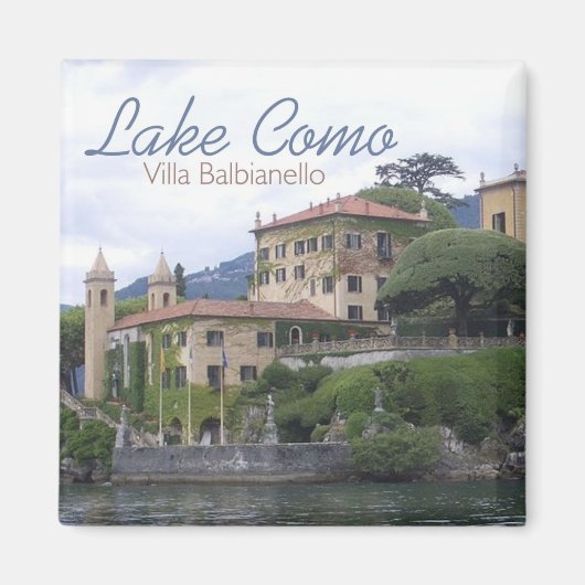 Lac de Côme Villa Balbianello Voyage Photo Magnet (Devant)