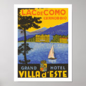 Lac de Como (wit) Poster (Voorkant)