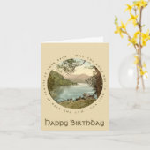 Lac de Kerry Irlande Vintage Bonne carte d'anniver (Fleur jaune)